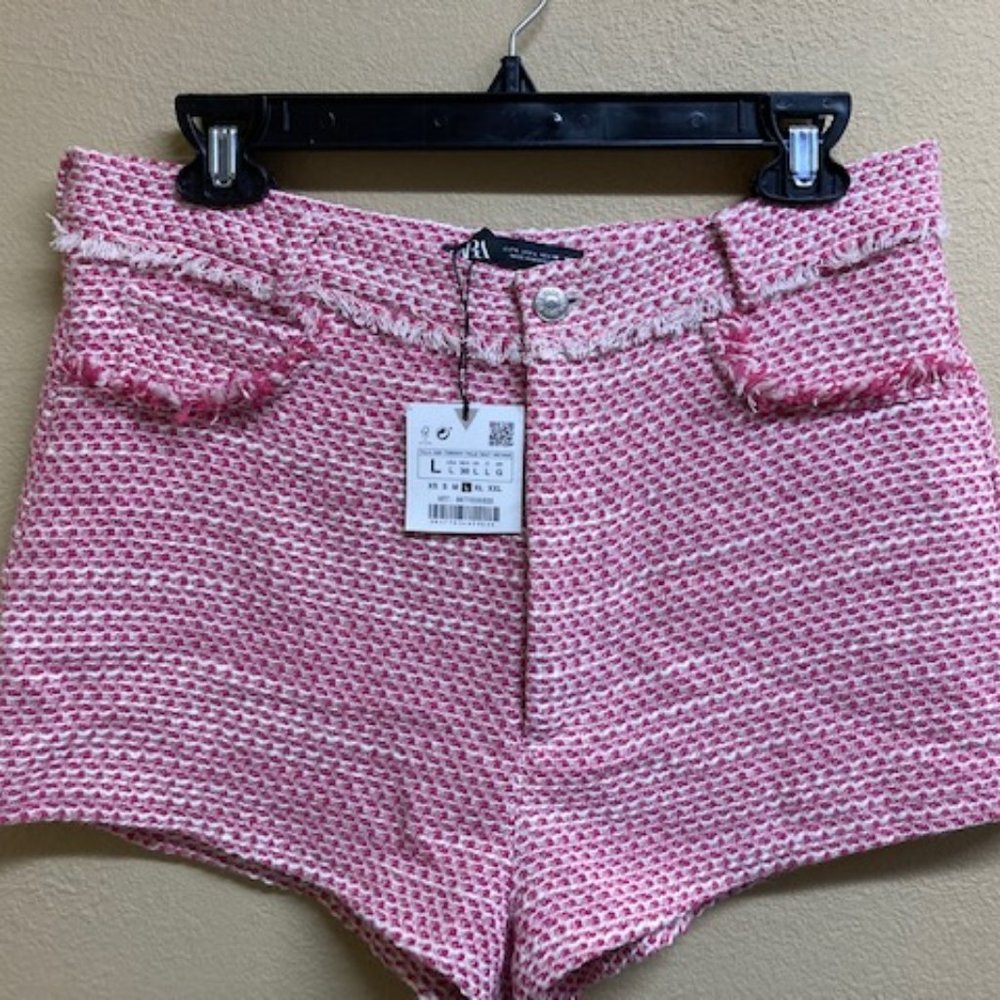 Zara Structured High Waist Shorts 8477/034/630 Size L